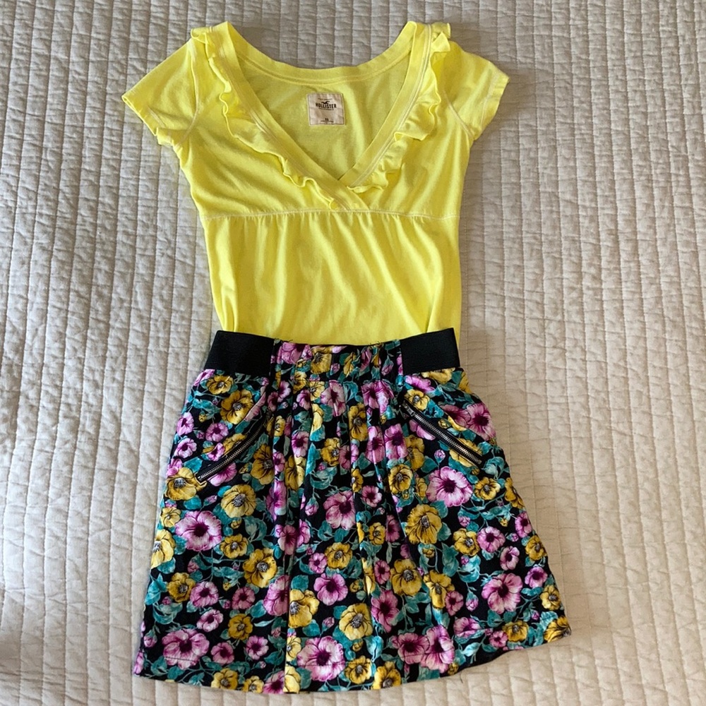 Hollister top and skirt